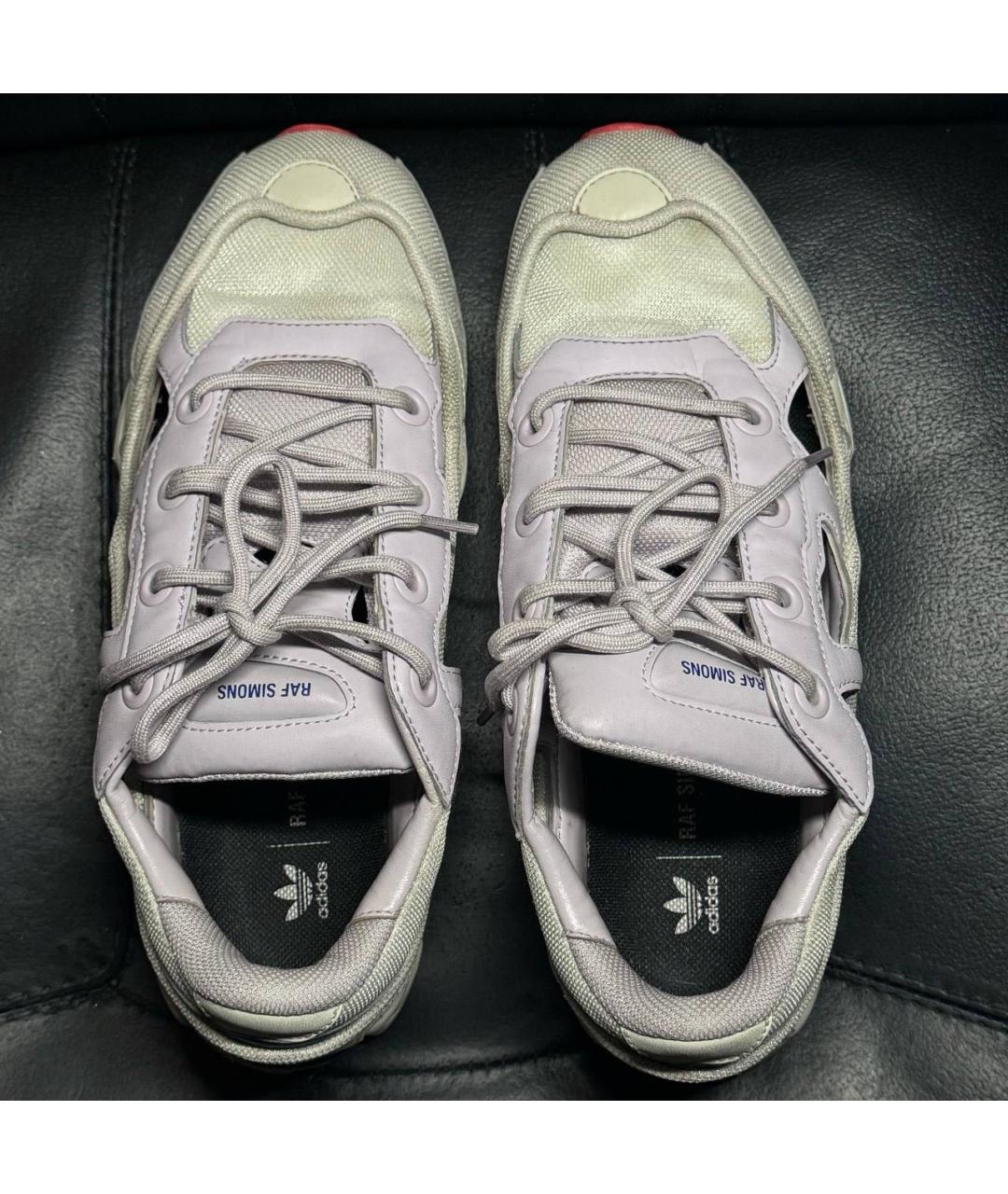 ADIDAS X RAF SIMONS Бежевые текстильные низкие кроссовки / кеды, фото 7