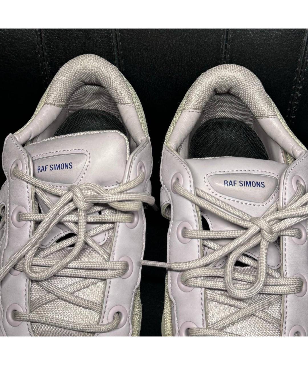 ADIDAS X RAF SIMONS Бежевые текстильные низкие кроссовки / кеды, фото 6