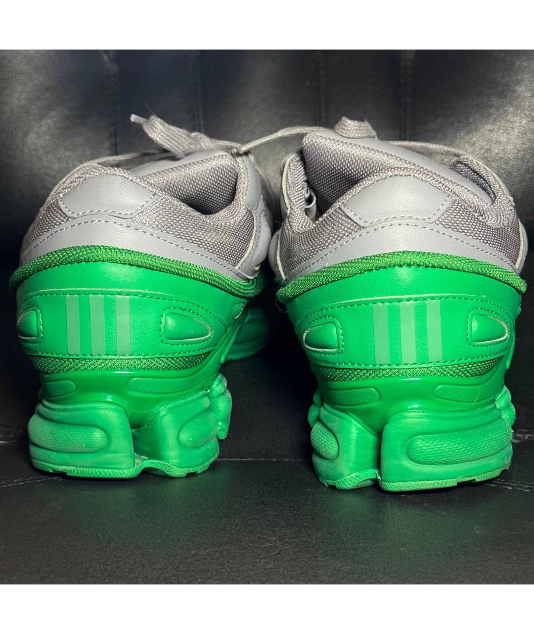 ADIDAS X RAF SIMONS Зеленые текстильные низкие кроссовки / кеды, фото 2