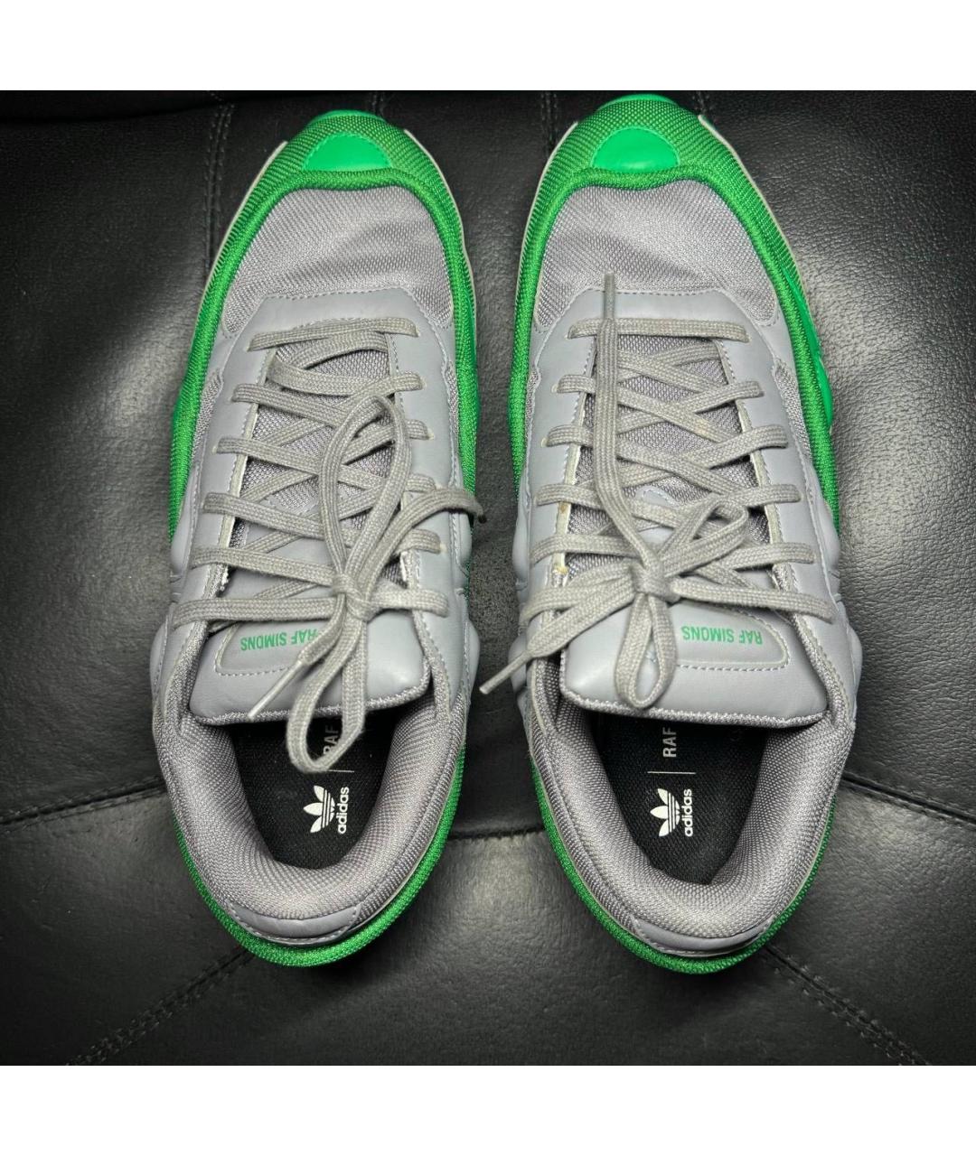 ADIDAS X RAF SIMONS Зеленые текстильные низкие кроссовки / кеды, фото 6