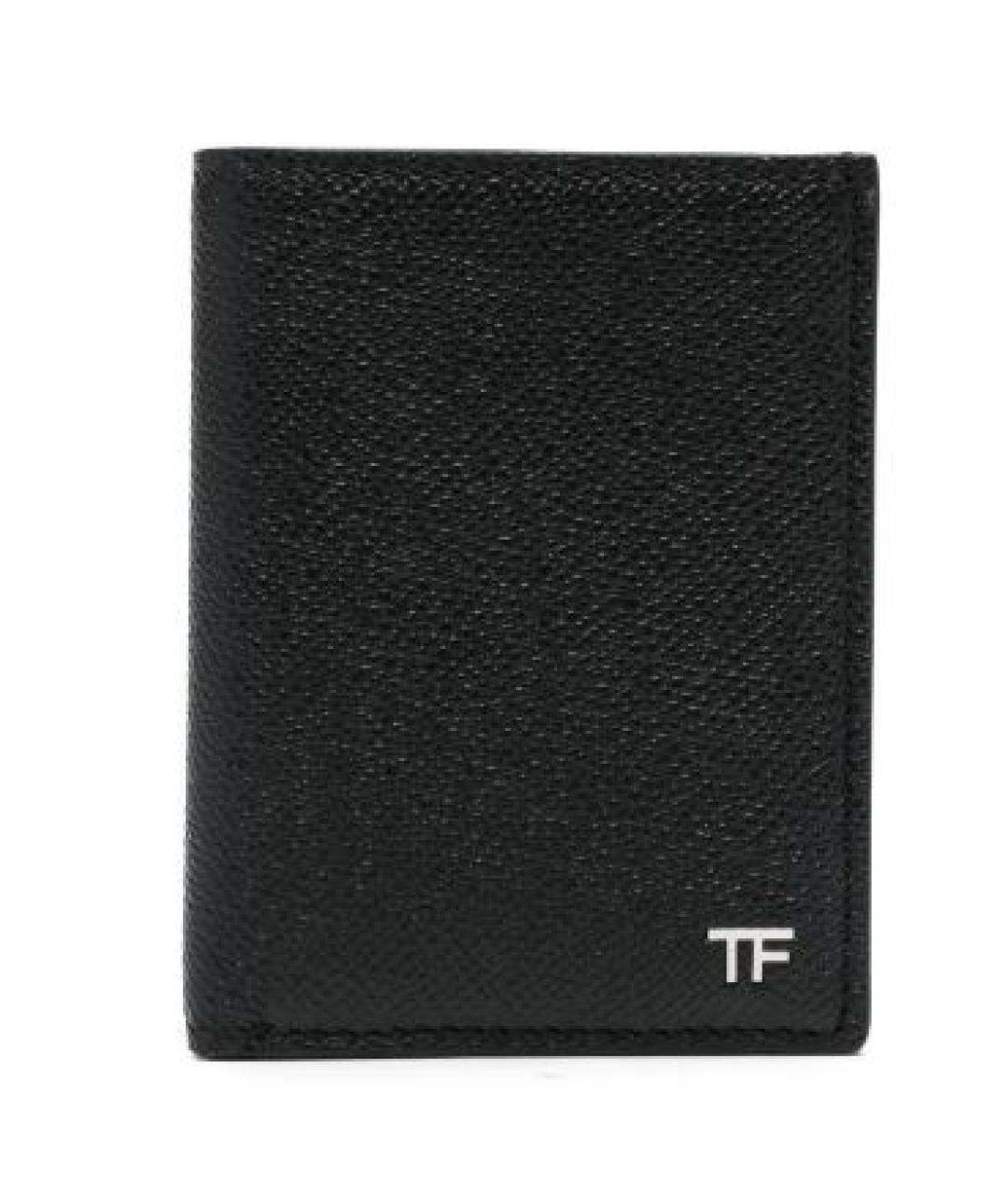 TOM FORD Черный кожаный кошелек, фото 1