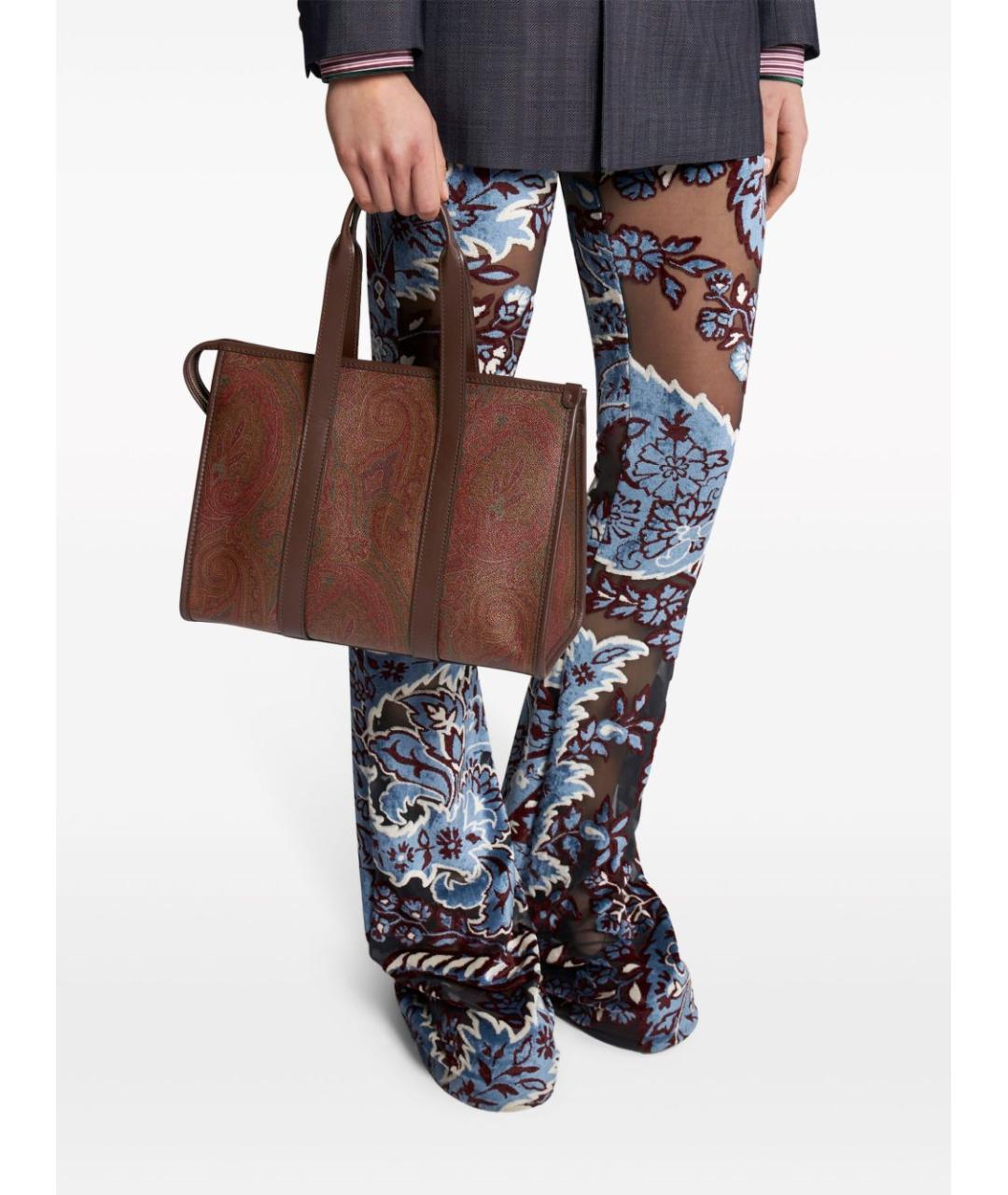 ETRO Коричневая хлопковая сумка тоут, фото 3