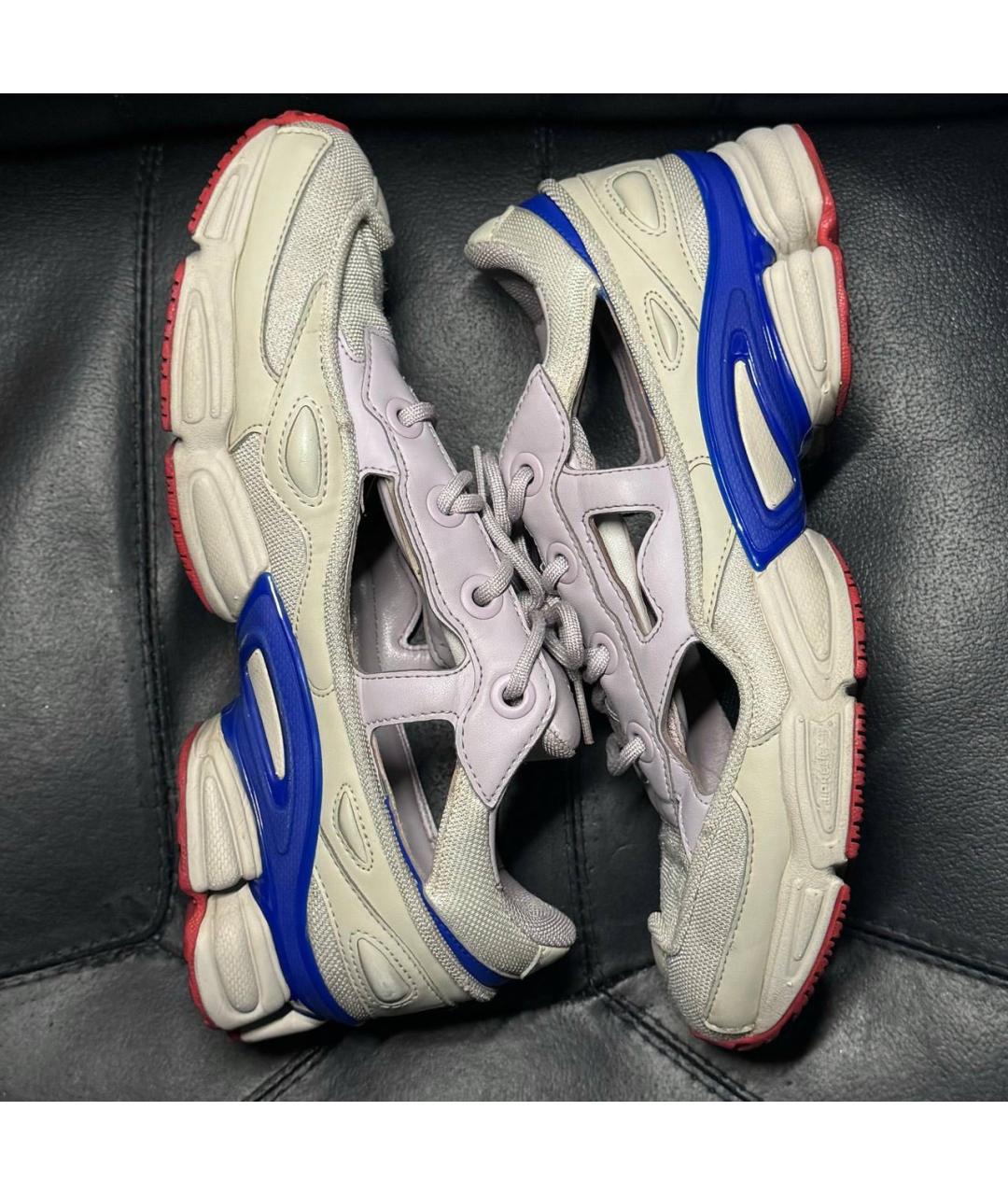 ADIDAS X RAF SIMONS Бежевые текстильные низкие кроссовки / кеды, фото 4