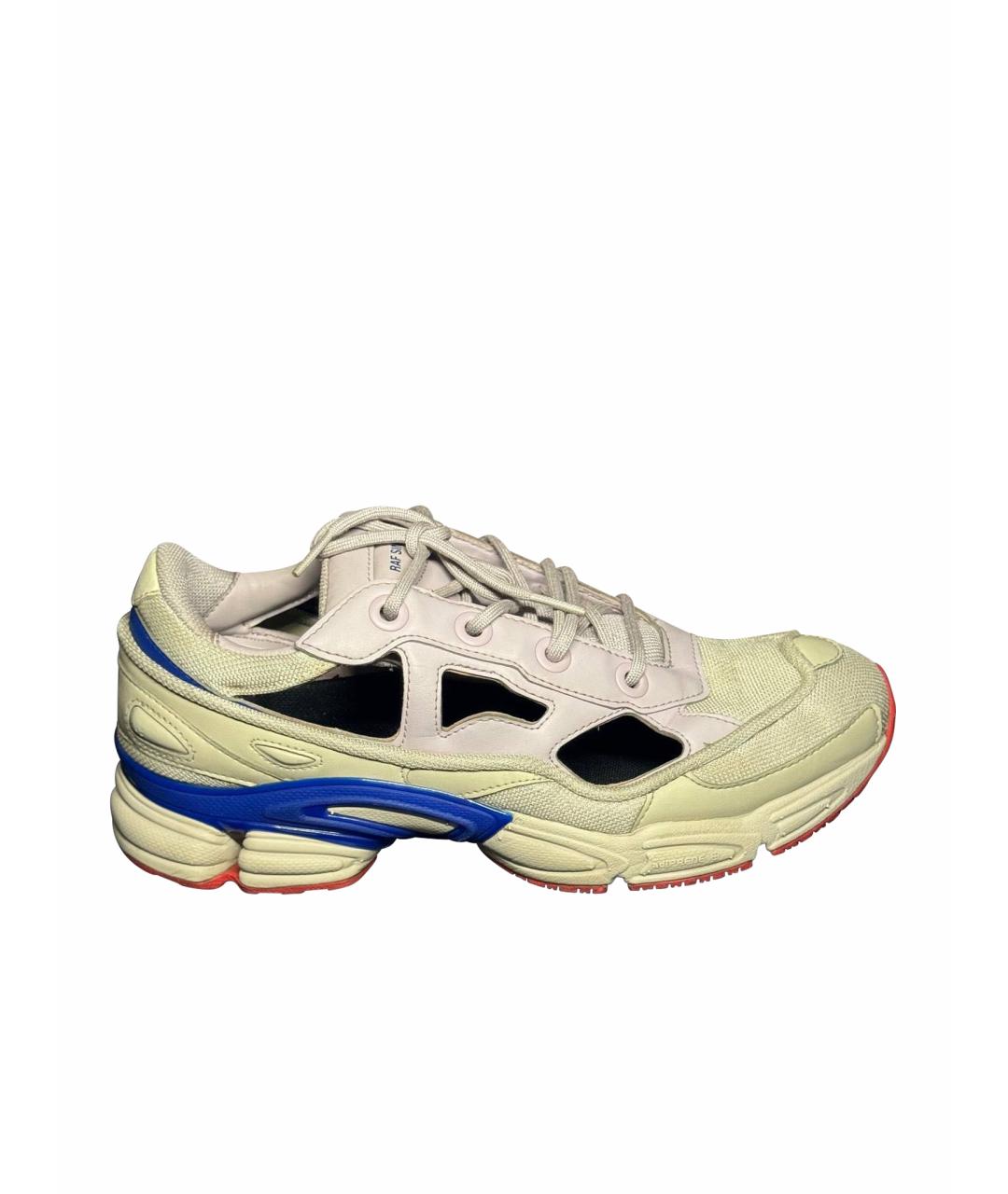 ADIDAS X RAF SIMONS Бежевые текстильные низкие кроссовки / кеды, фото 1