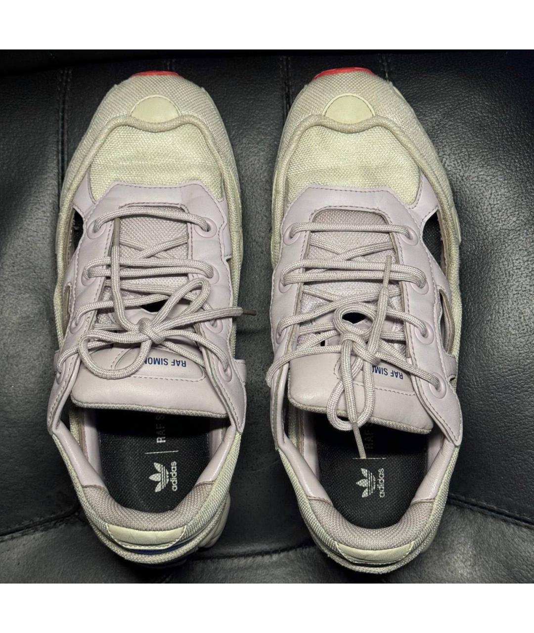 ADIDAS X RAF SIMONS Бежевые текстильные низкие кроссовки / кеды, фото 6