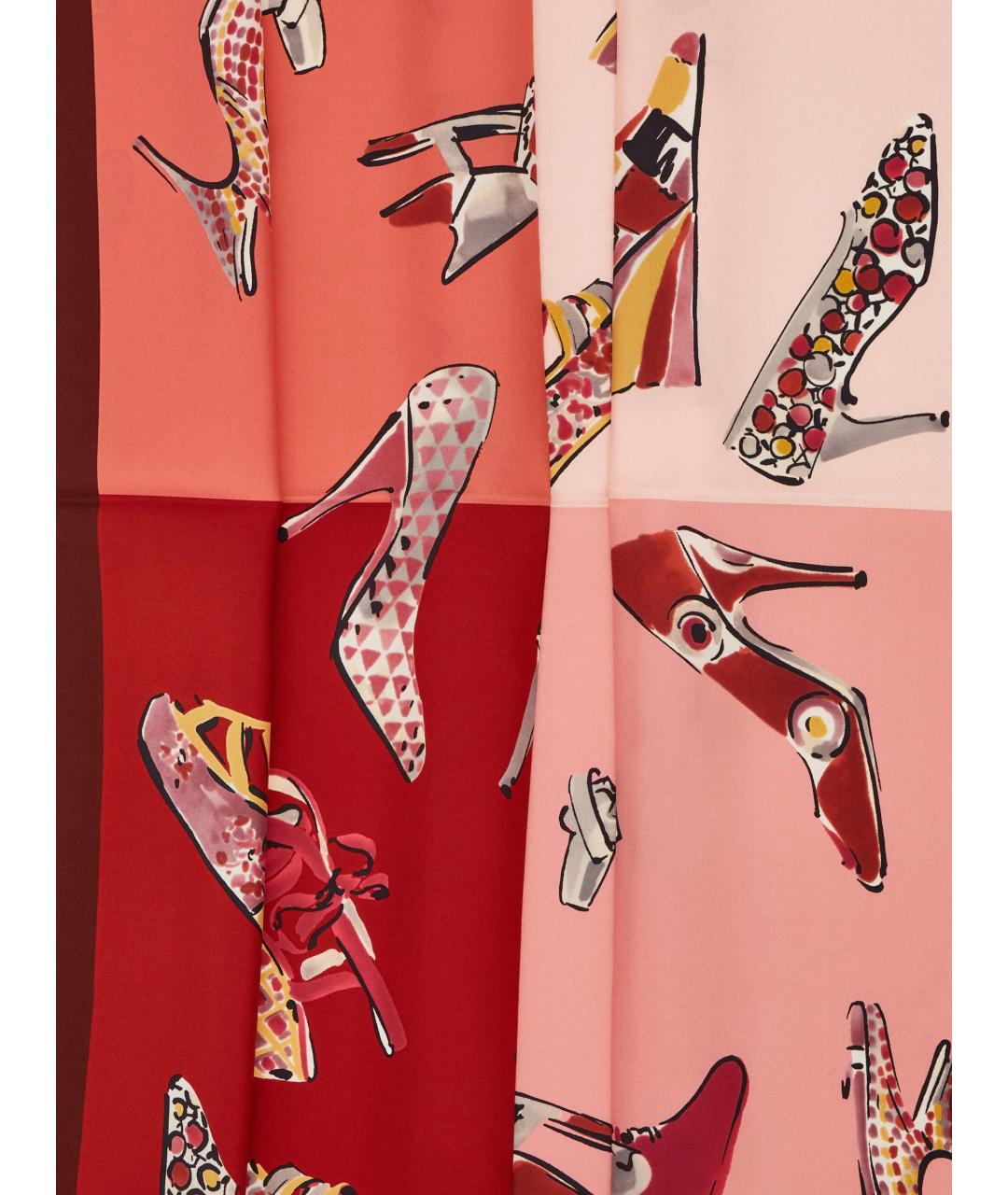 FERRAGAMO Розовый шелковый шарф, фото 2