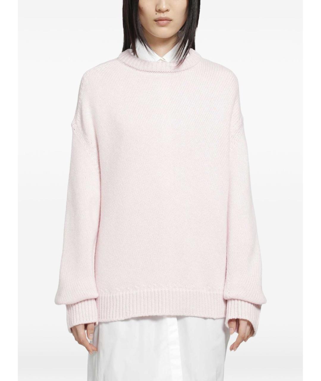 JIL SANDER Розовый шерстяной джемпер / свитер, фото 1