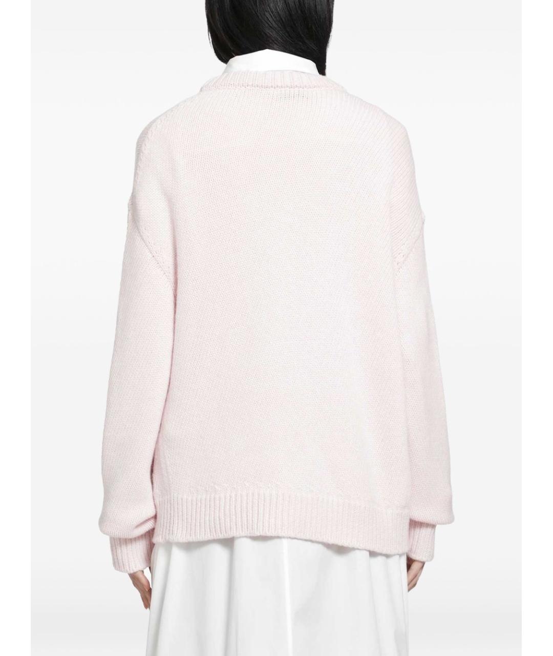JIL SANDER Розовый шерстяной джемпер / свитер, фото 3