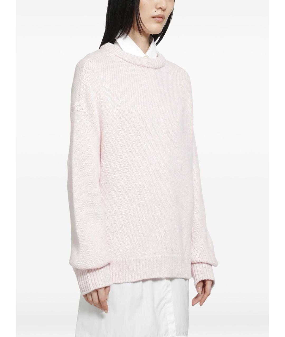 JIL SANDER Розовый шерстяной джемпер / свитер, фото 2