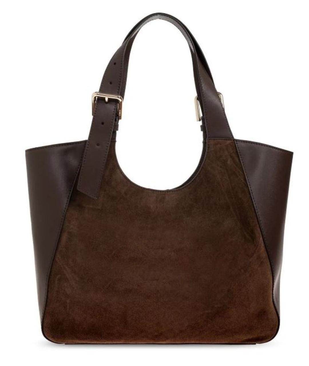 FURLA Коричневая кожаная сумка тоут, фото 1