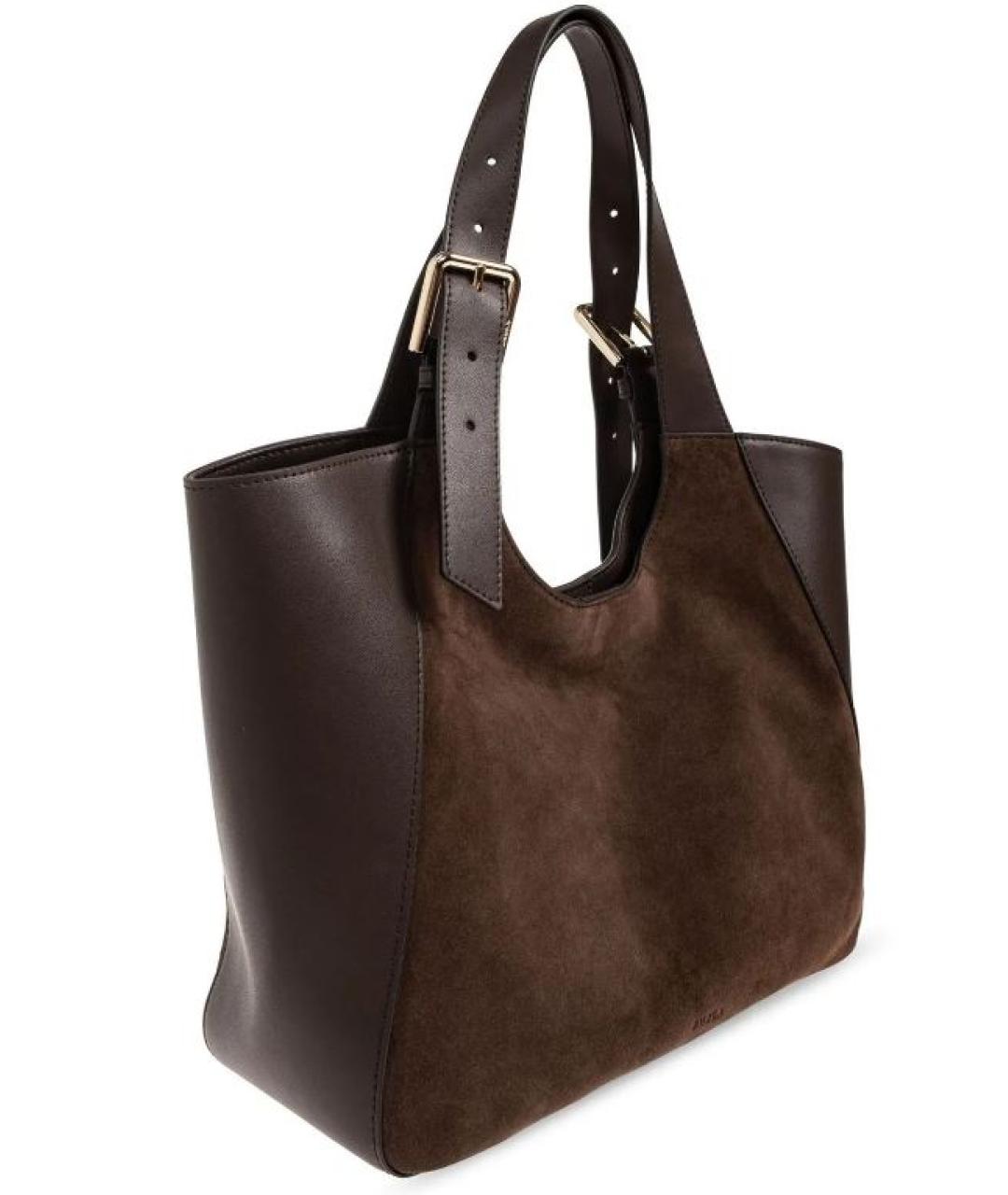 FURLA Коричневая кожаная сумка тоут, фото 2