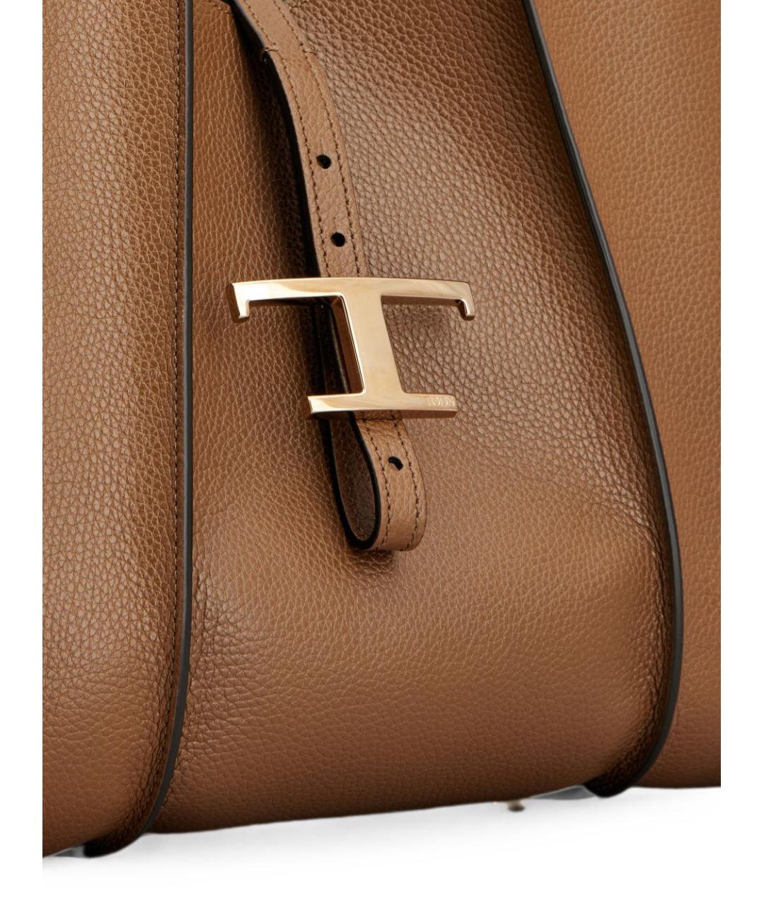 TOD'S Коричневая кожаная сумка тоут, фото 2