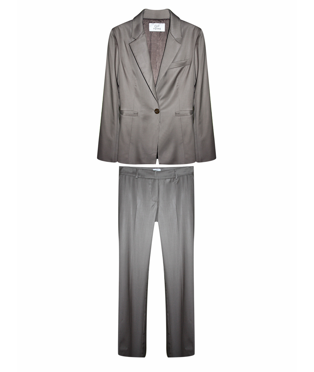 GIANFRANCO FERRE Серый шерстяной костюм с брюками, фото 1