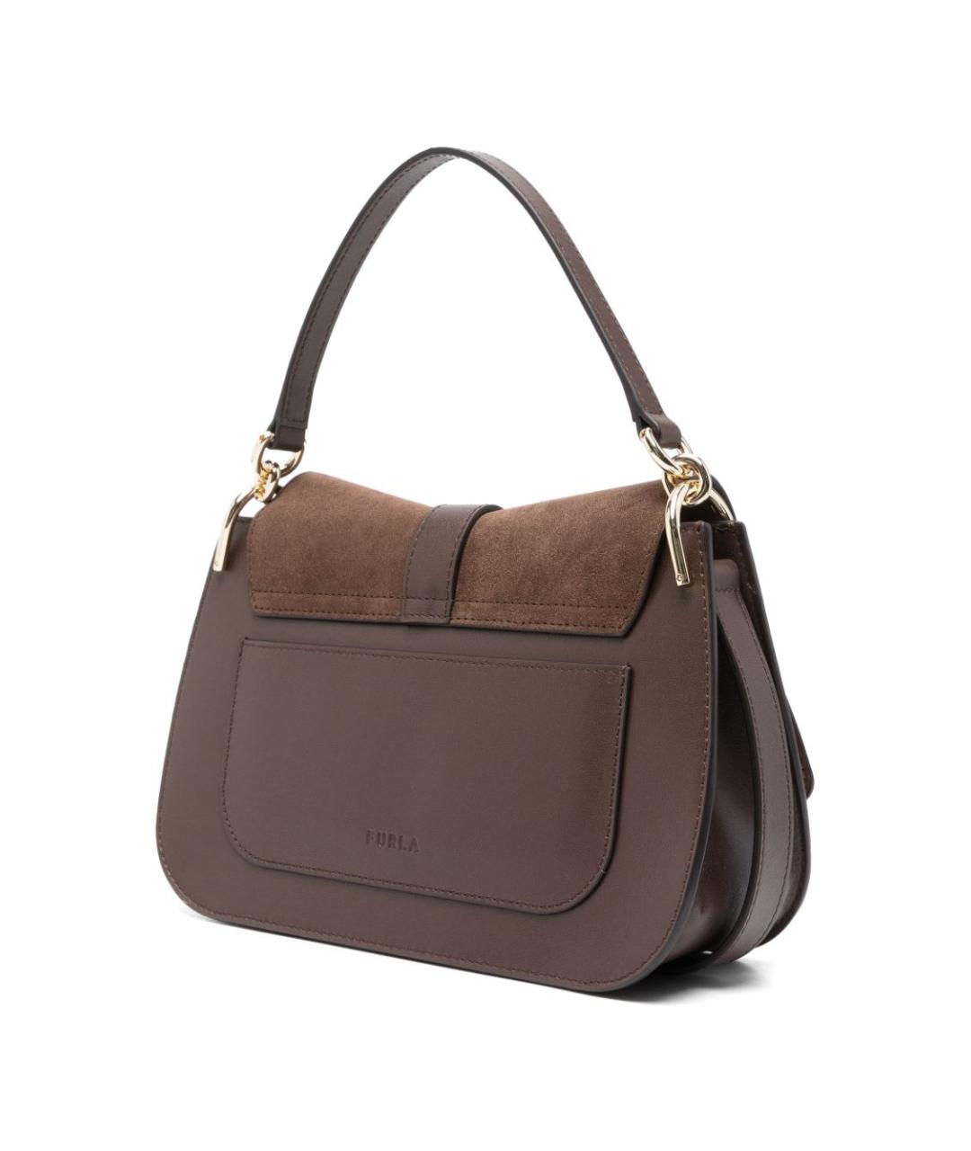 FURLA Коричневая замшевая сумка через плечо, фото 5