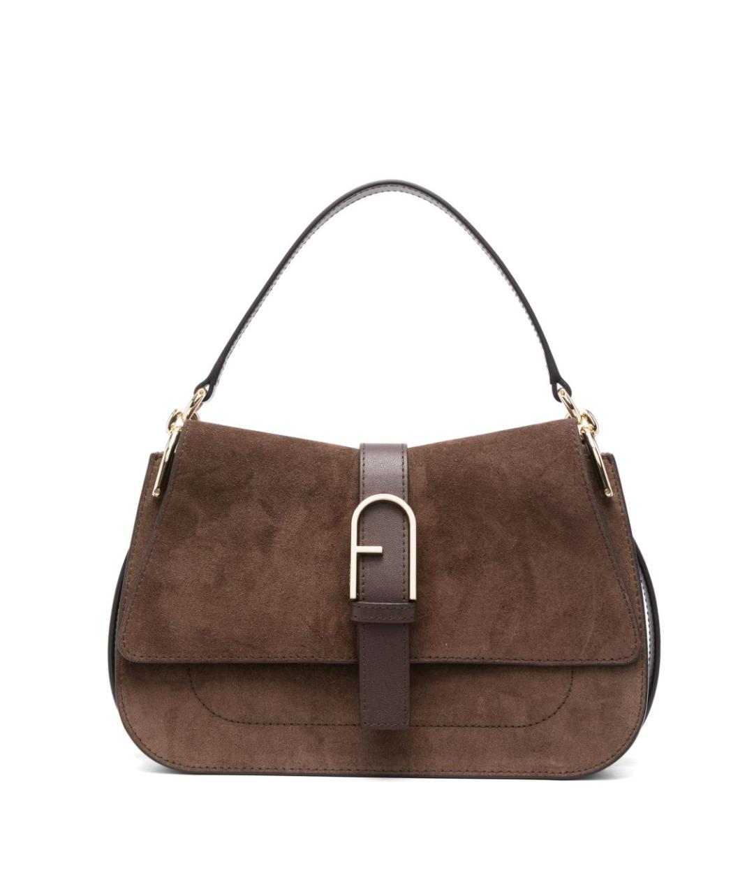 FURLA Коричневая замшевая сумка через плечо, фото 1