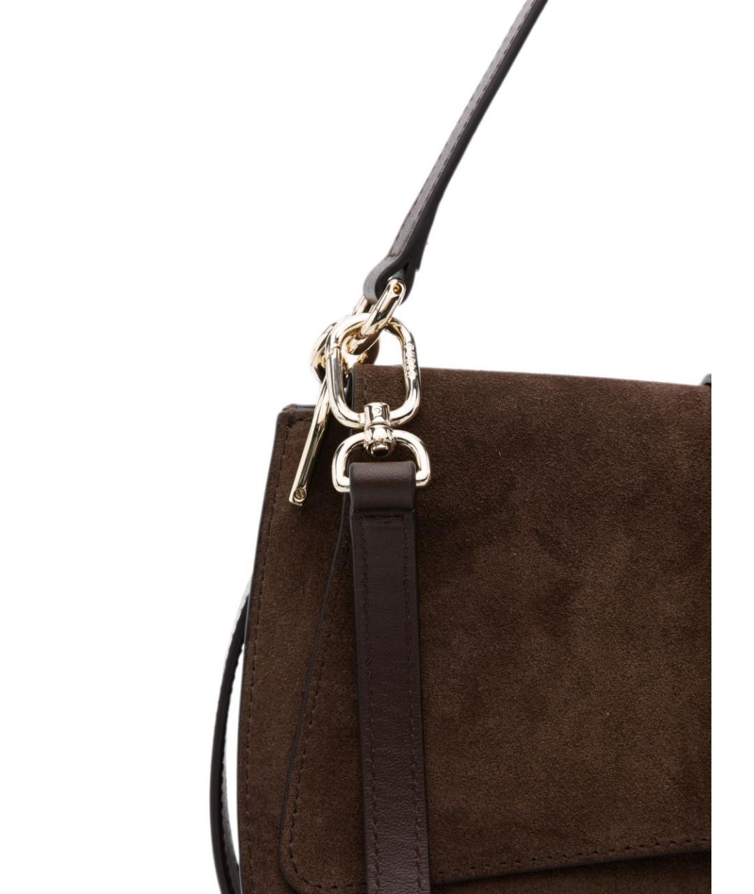 FURLA Коричневая замшевая сумка через плечо, фото 4