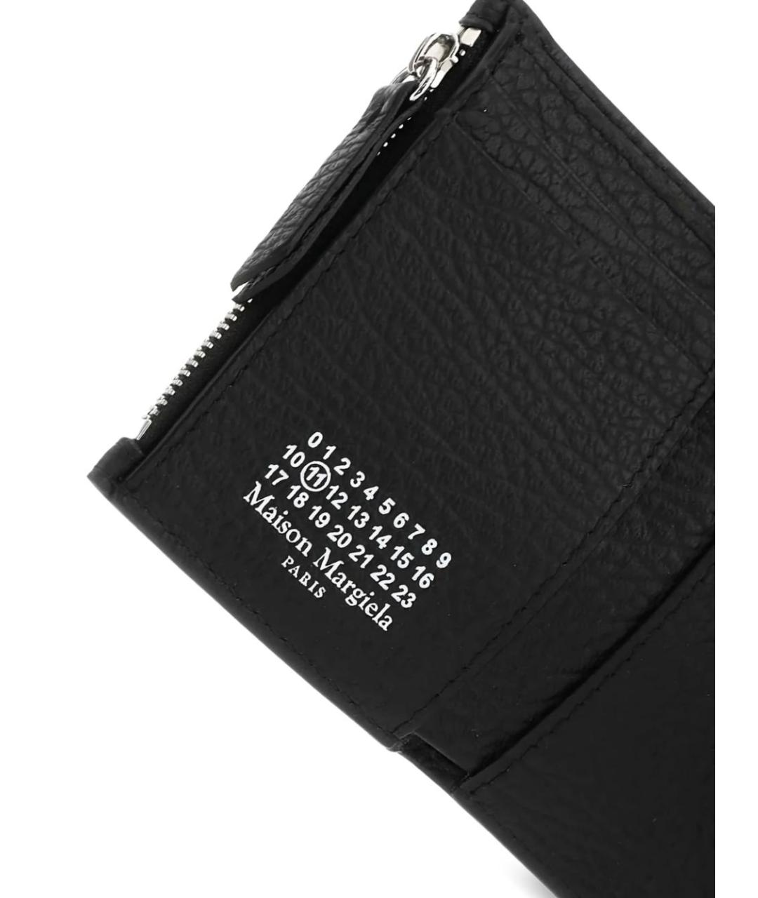 MAISON MARGIELA Черный кожаный кошелек, фото 4