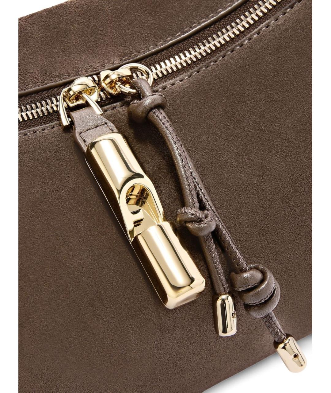 FURLA Коричневая замшевая сумка через плечо, фото 5