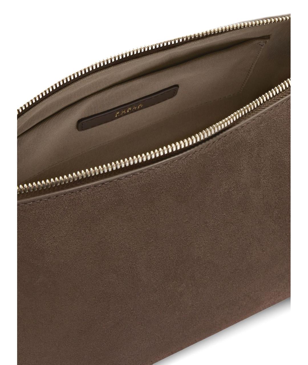 FURLA Коричневая замшевая сумка через плечо, фото 4