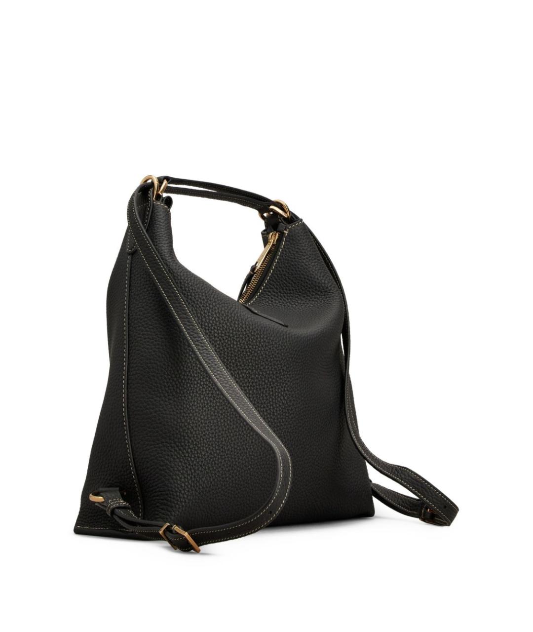 TOD'S Черная кожаная сумка тоут, фото 3