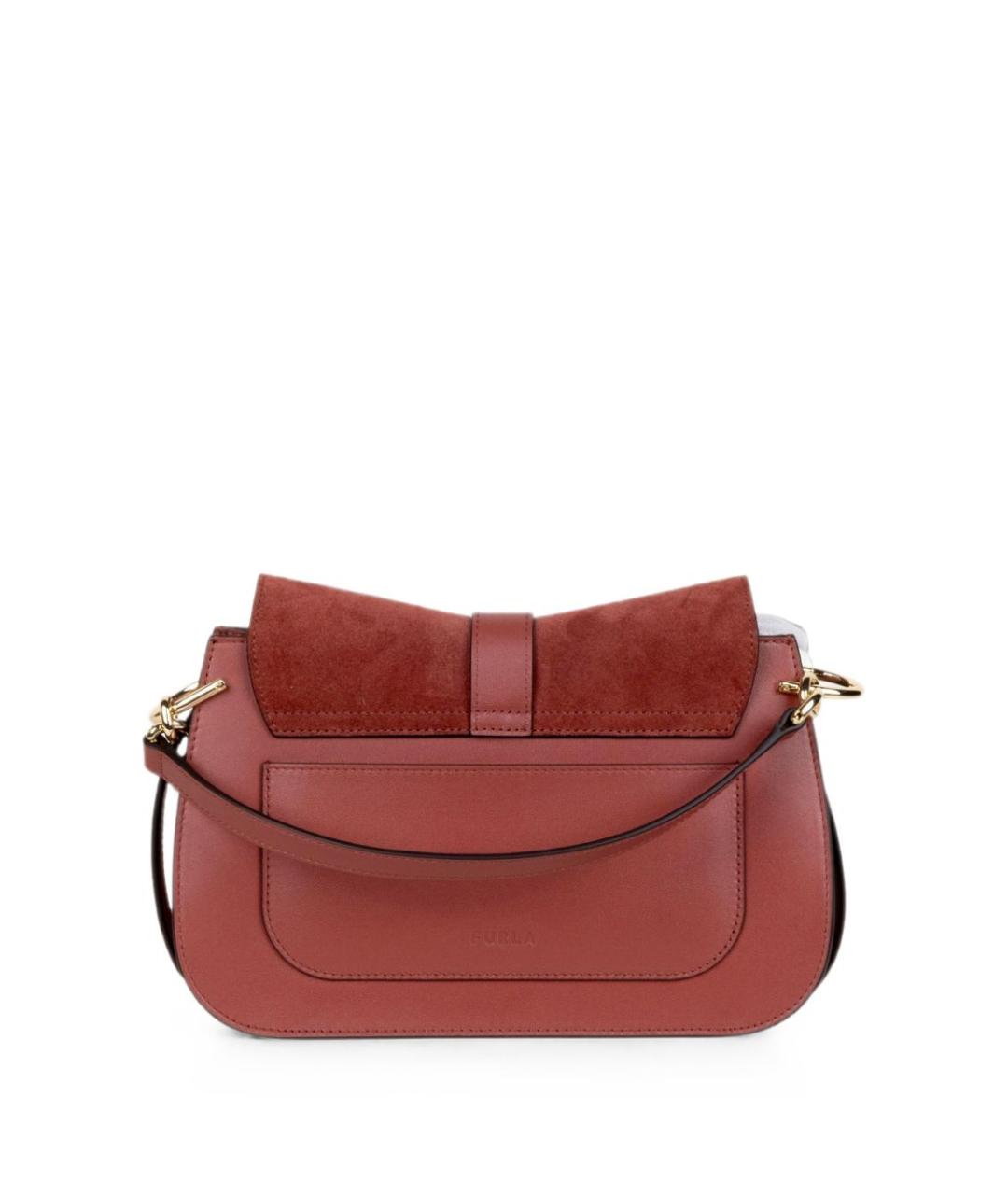 FURLA Бордовая замшевая сумка через плечо, фото 3