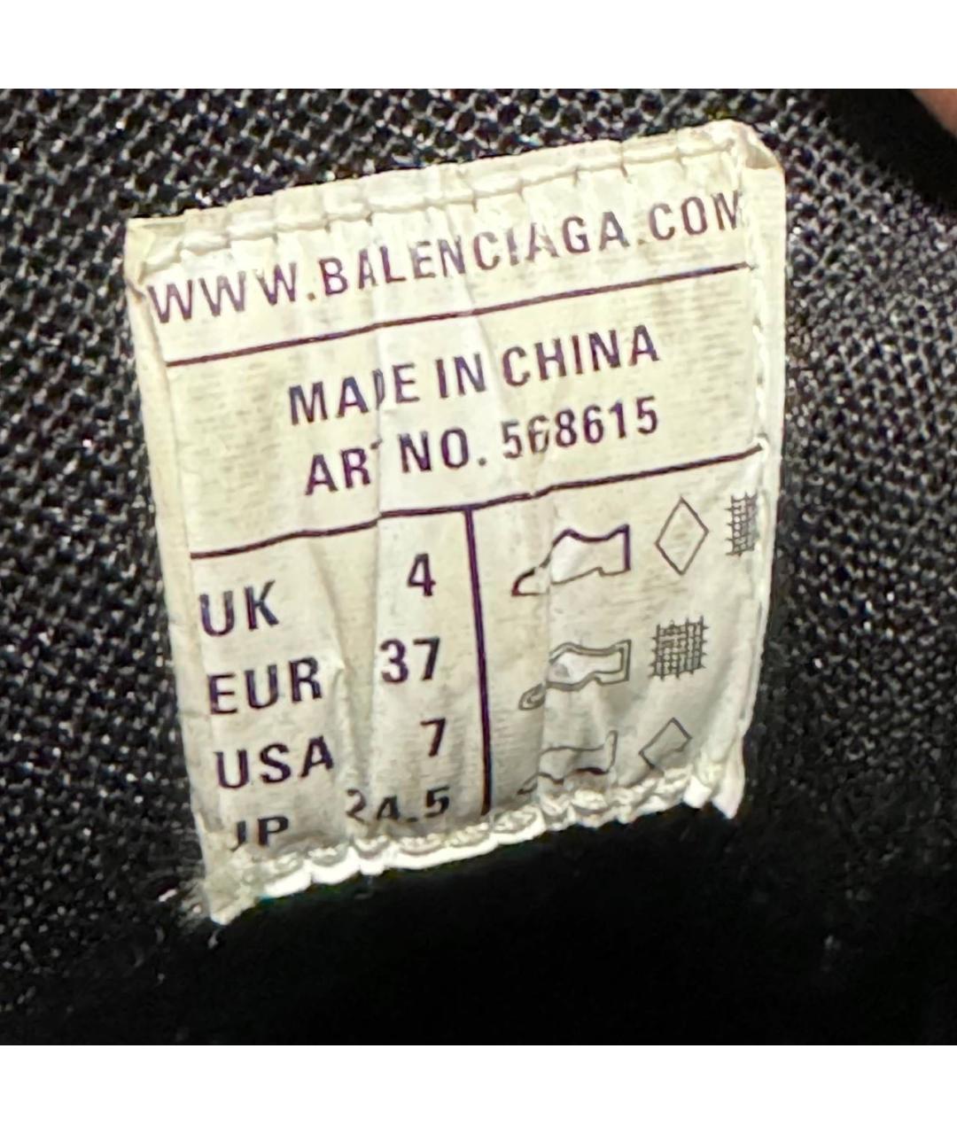 BALENCIAGA Черные текстильные кроссовки, фото 5