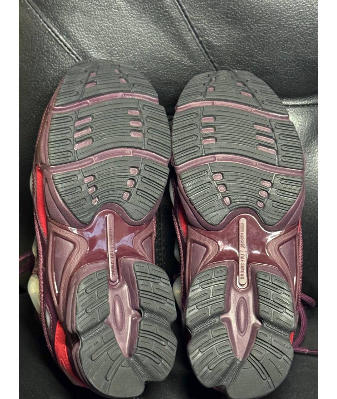 ADIDAS X RAF SIMONS Бордовые текстильные кроссовки, фото 7