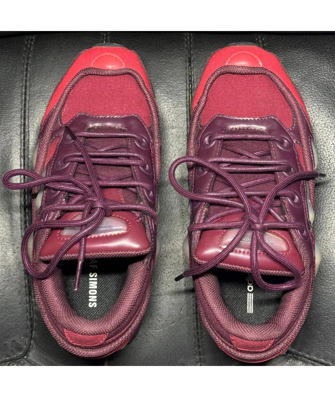 ADIDAS X RAF SIMONS Бордовые текстильные кроссовки, фото 6