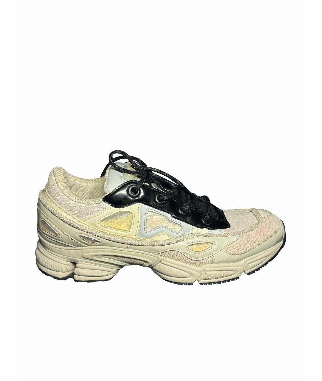 ADIDAS X RAF SIMONS Бежевые текстильные низкие кроссовки / кеды, фото 1