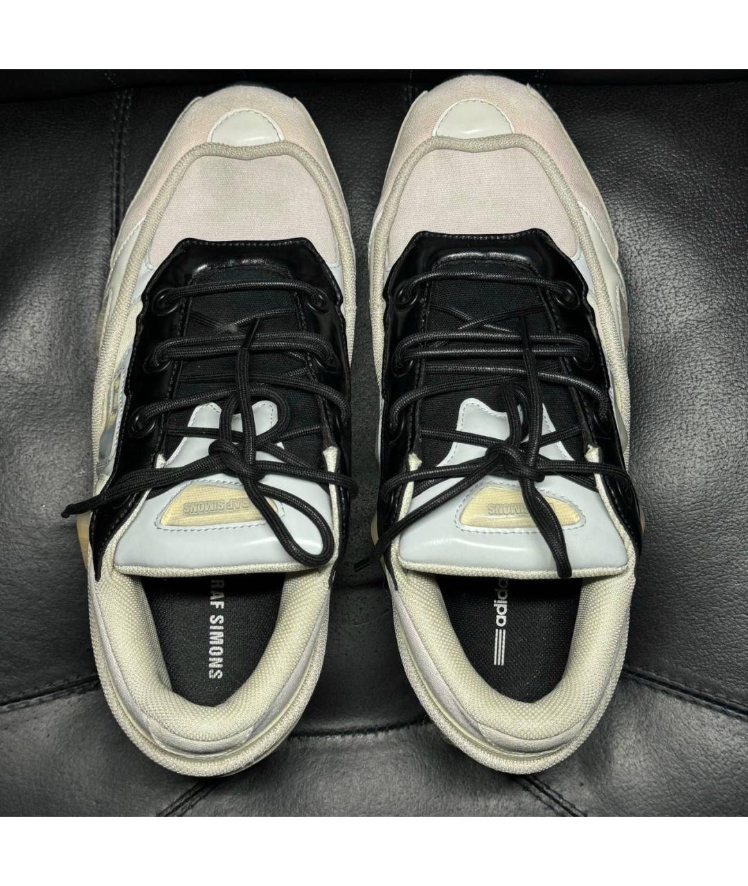ADIDAS X RAF SIMONS Бежевые текстильные низкие кроссовки / кеды, фото 6