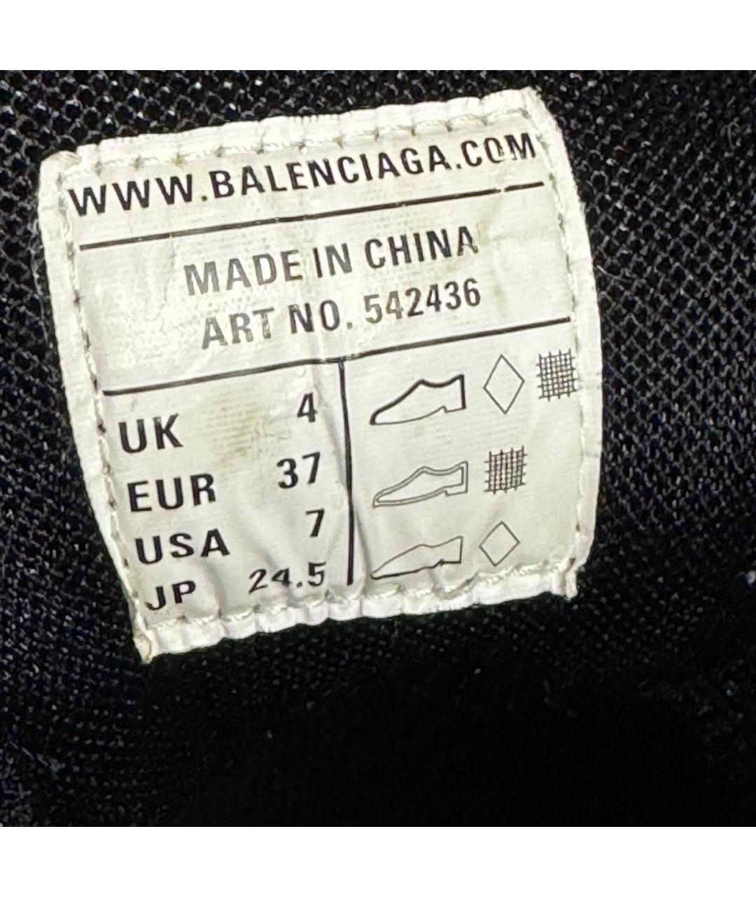 BALENCIAGA Черные текстильные кроссовки, фото 5