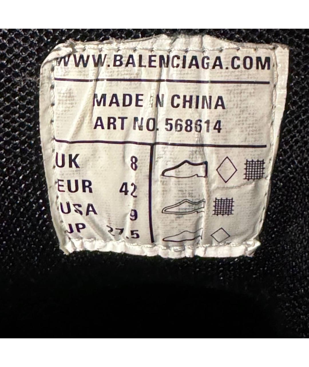 BALENCIAGA Зеленые текстильные низкие кроссовки / кеды, фото 5