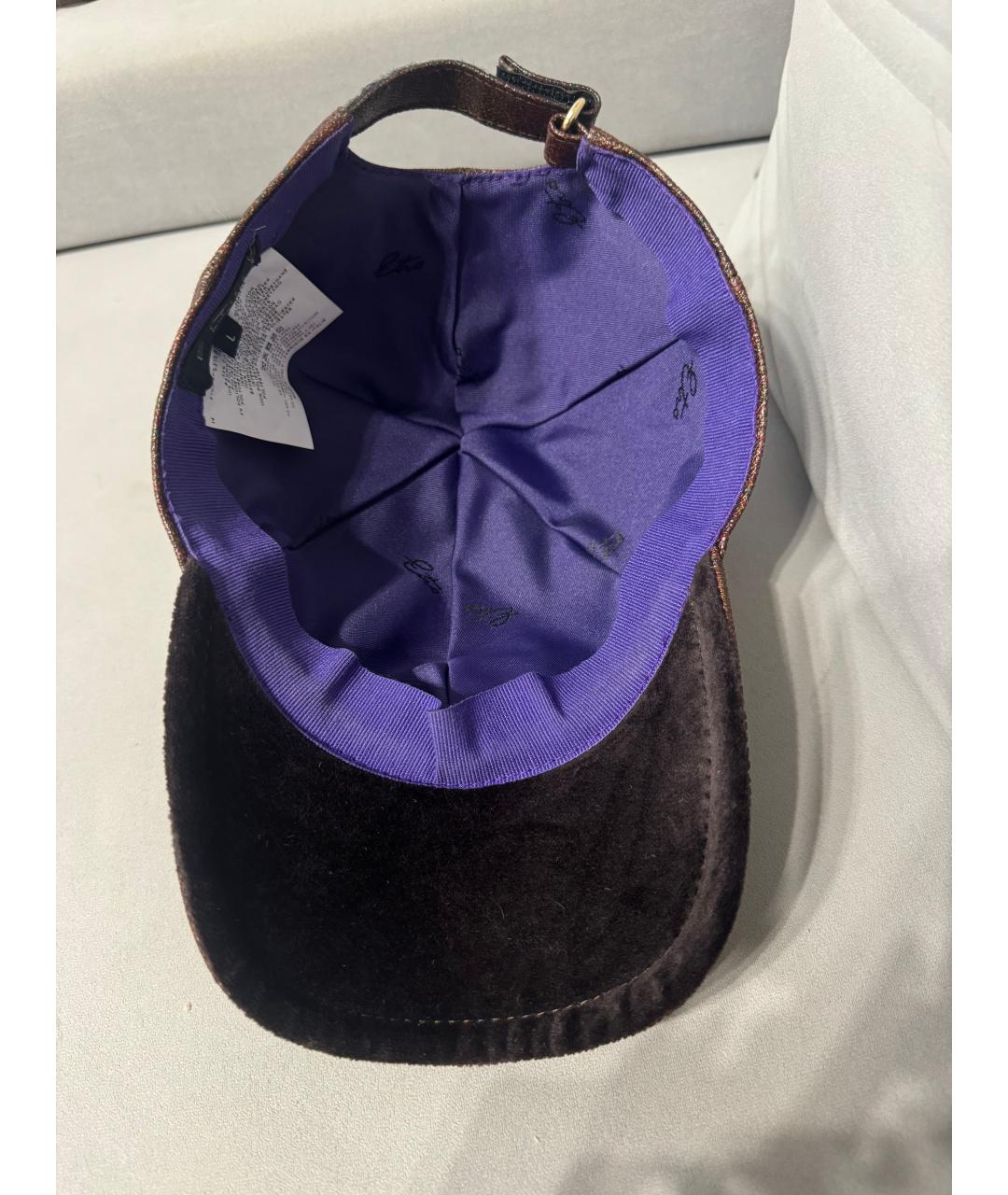 ETRO Коричневая хлопковая кепка/бейсболка, фото 6