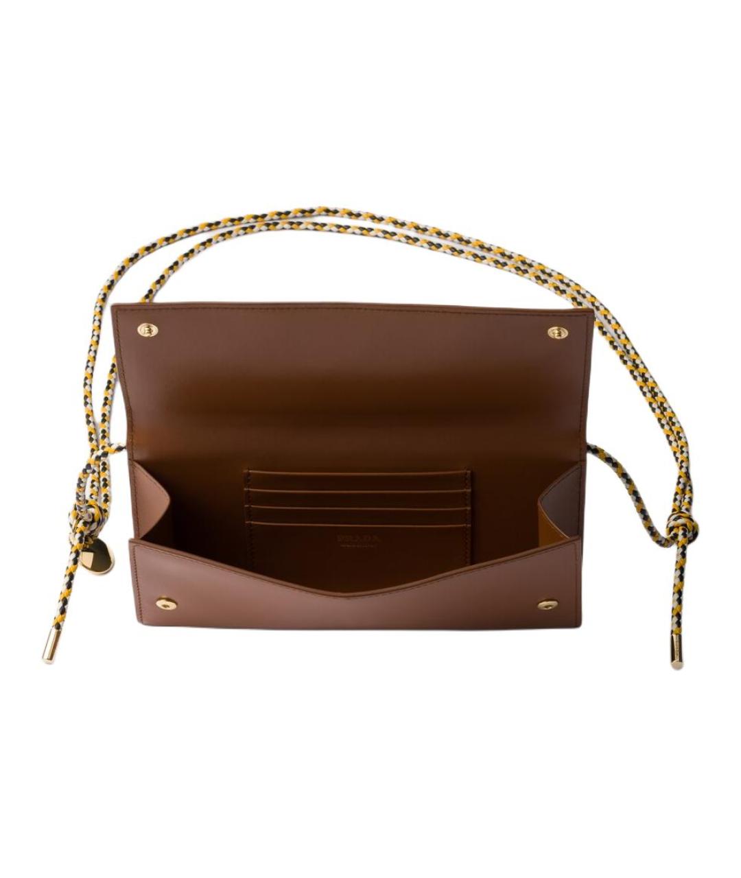 PRADA Коричневая кожаная сумка через плечо, фото 3