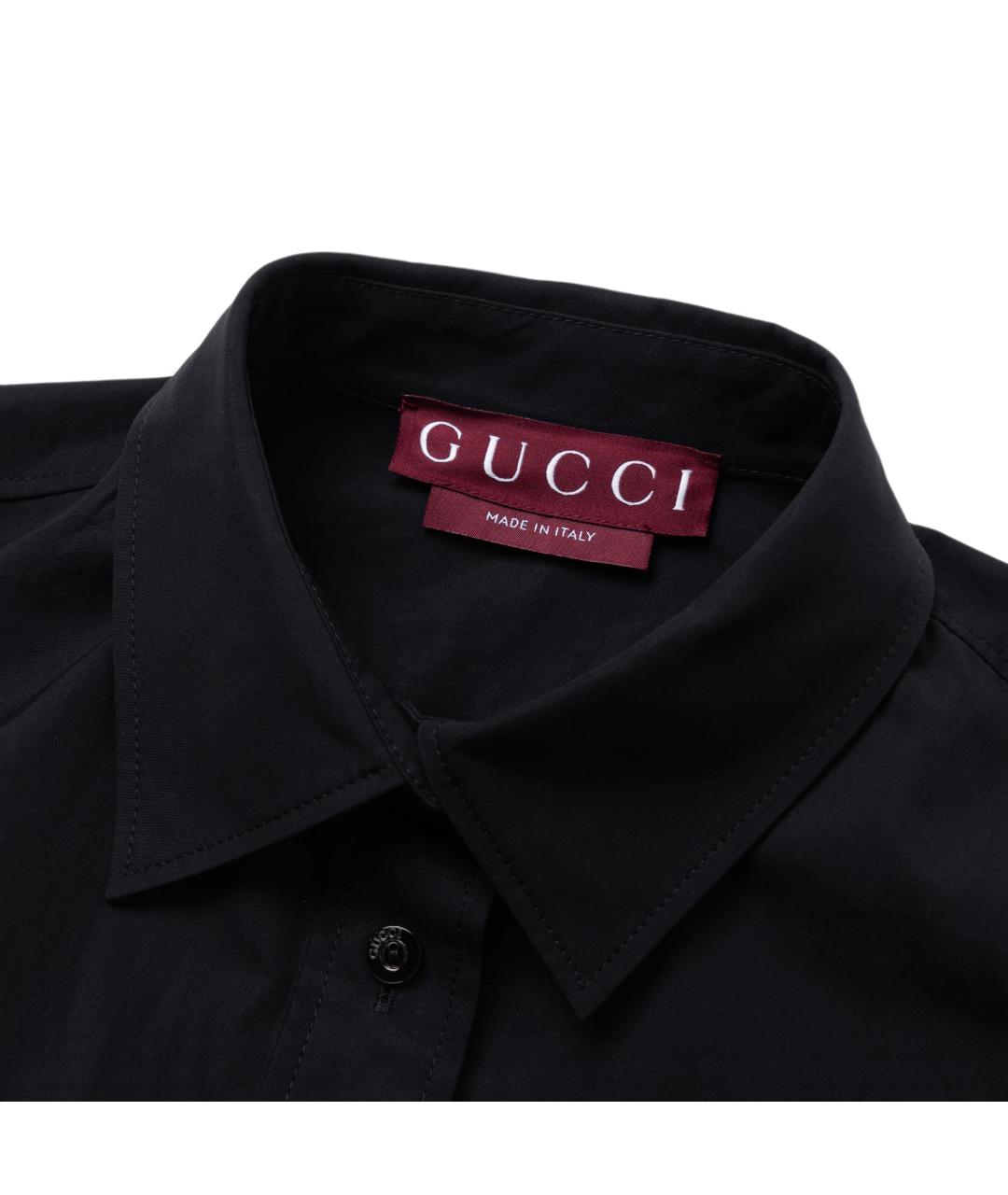 GUCCI Черная хлопковая рубашка, фото 3