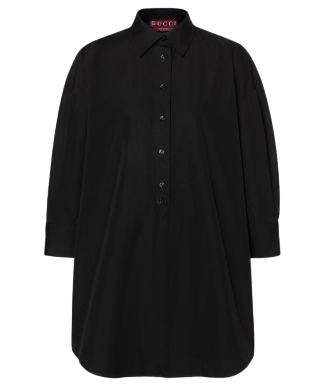 GUCCI Черная хлопковая рубашка, фото 1