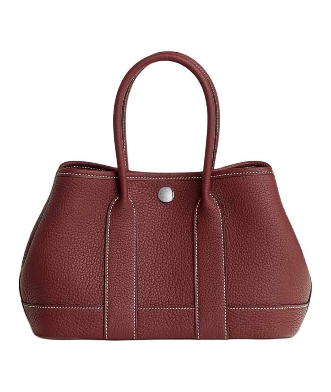 HERMES Бордовая кожаная сумка через плечо, фото 1
