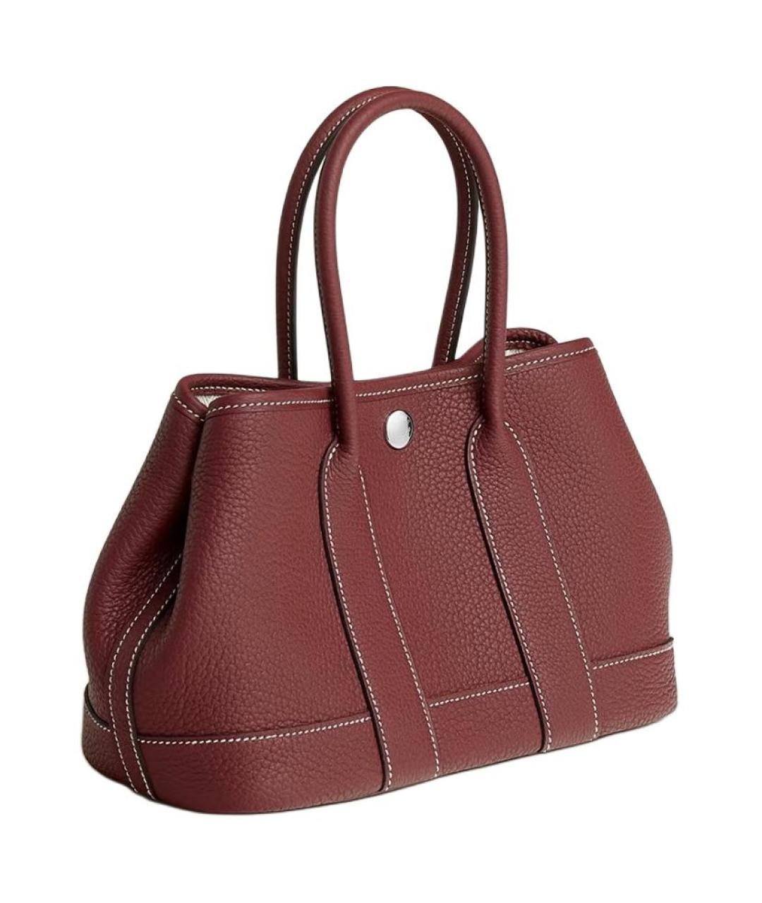 HERMES Бордовая кожаная сумка через плечо, фото 2