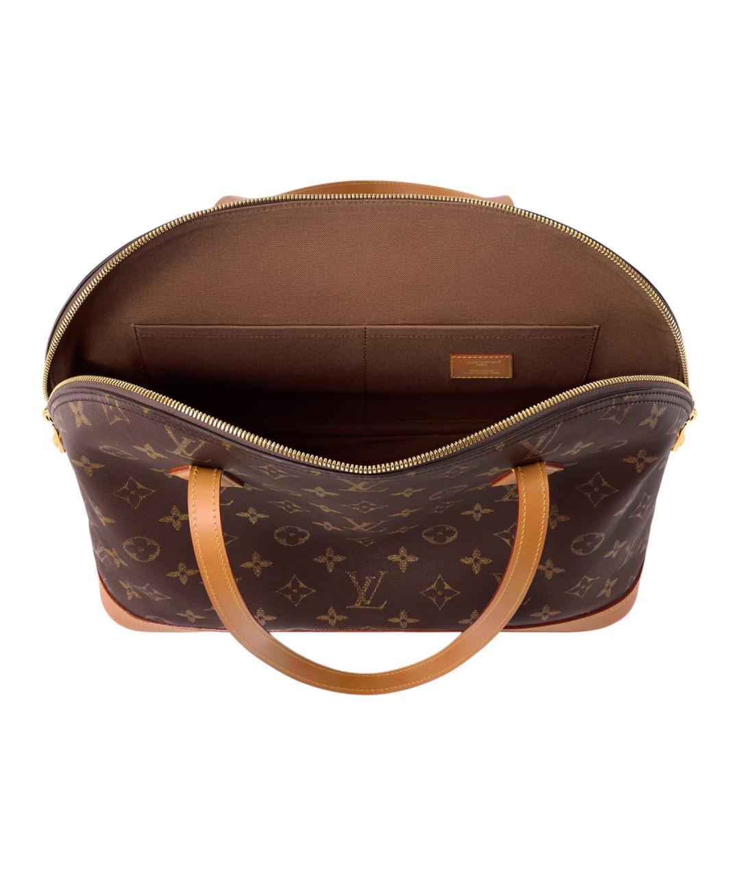 LOUIS VUITTON Коричневая канва сумка на плечо, фото 4