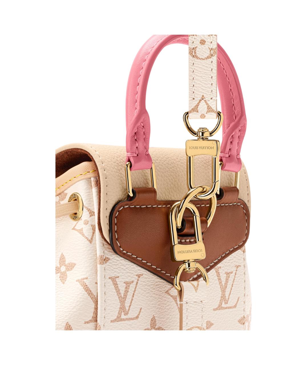 LOUIS VUITTON Бежевый кожаный рюкзак, фото 3