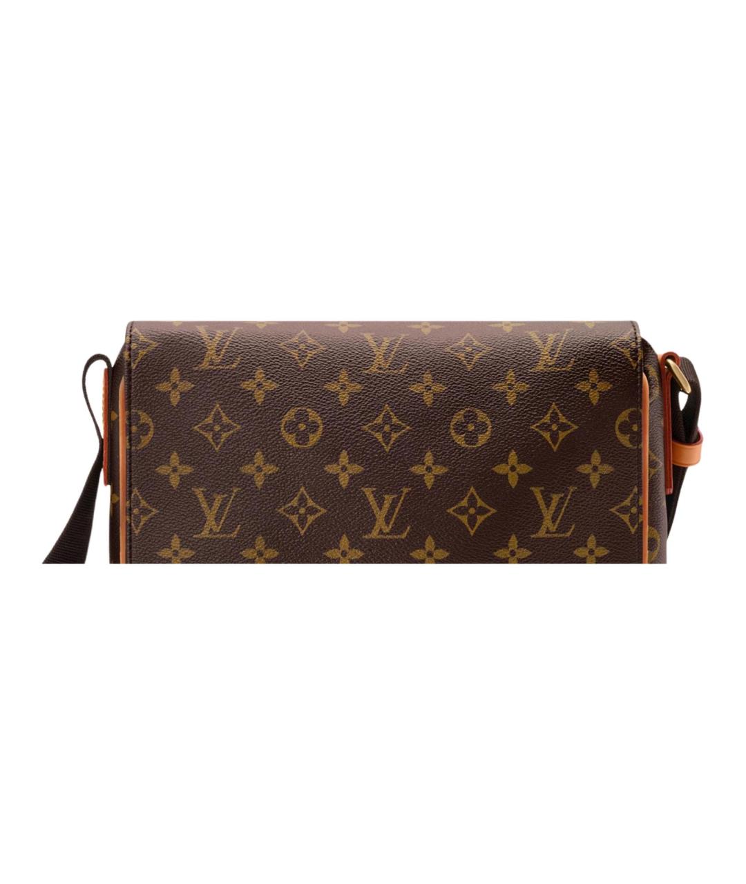 LOUIS VUITTON Коричневая канва сумка на плечо, фото 5