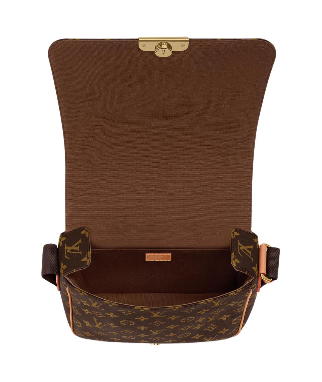LOUIS VUITTON Коричневая канва сумка на плечо, фото 4