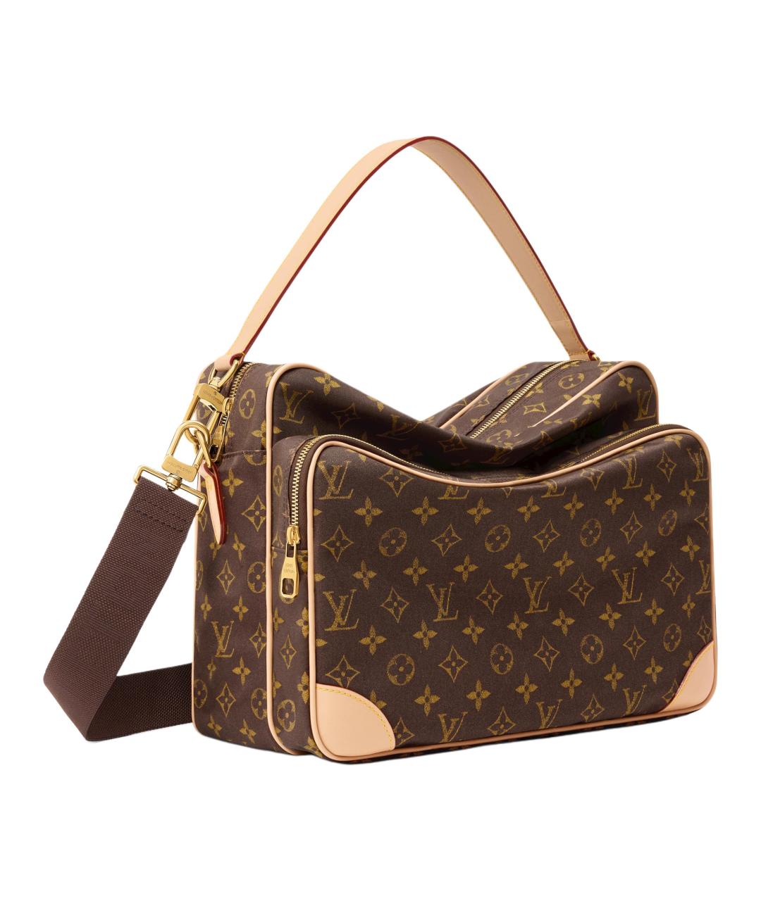 LOUIS VUITTON Коричневая канва сумка на плечо, фото 2