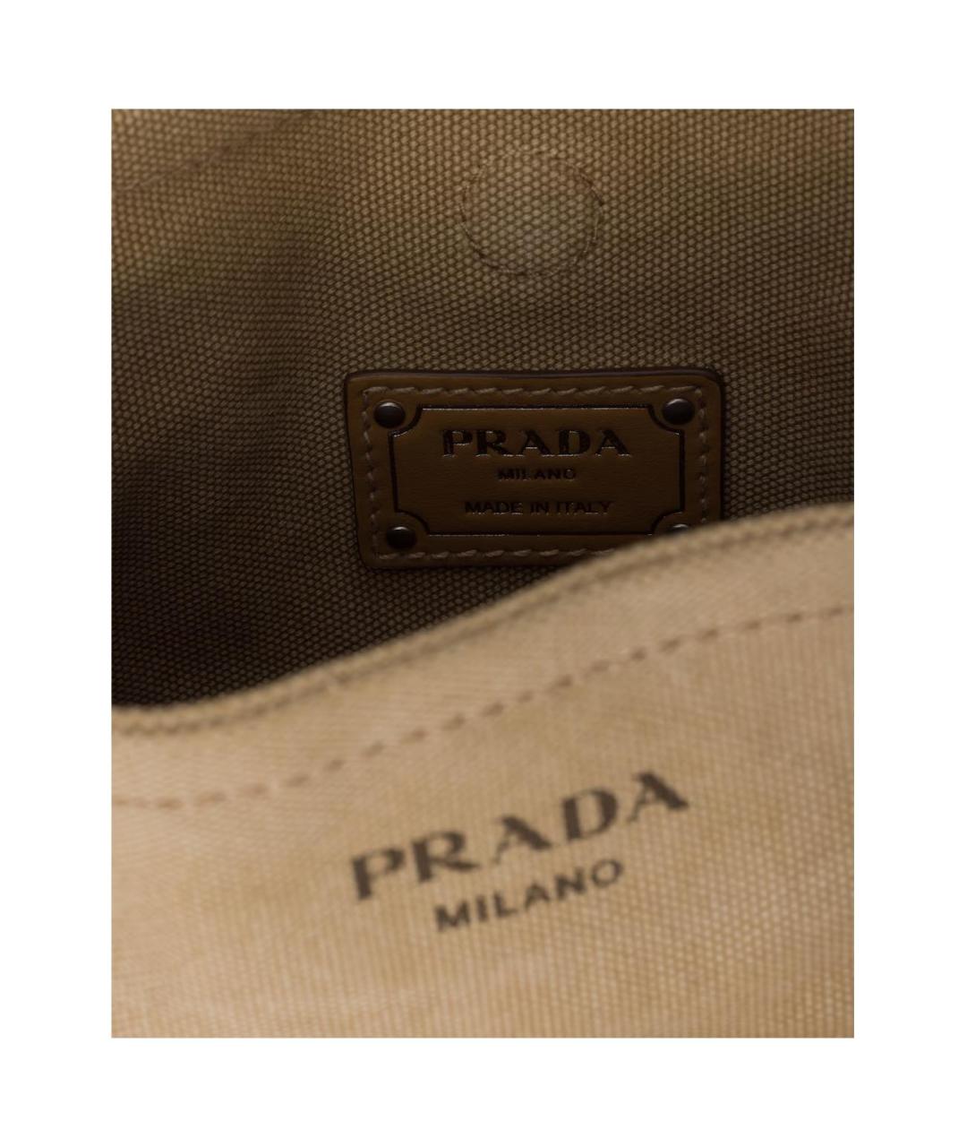 PRADA Хаки тканевая сумка на плечо, фото 5