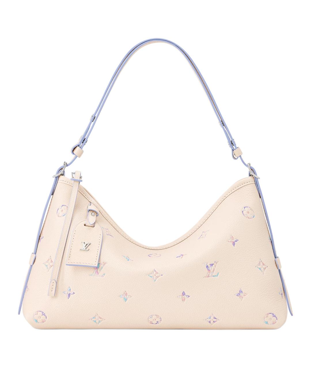 LOUIS VUITTON Бежевая кожаная сумка через плечо, фото 1
