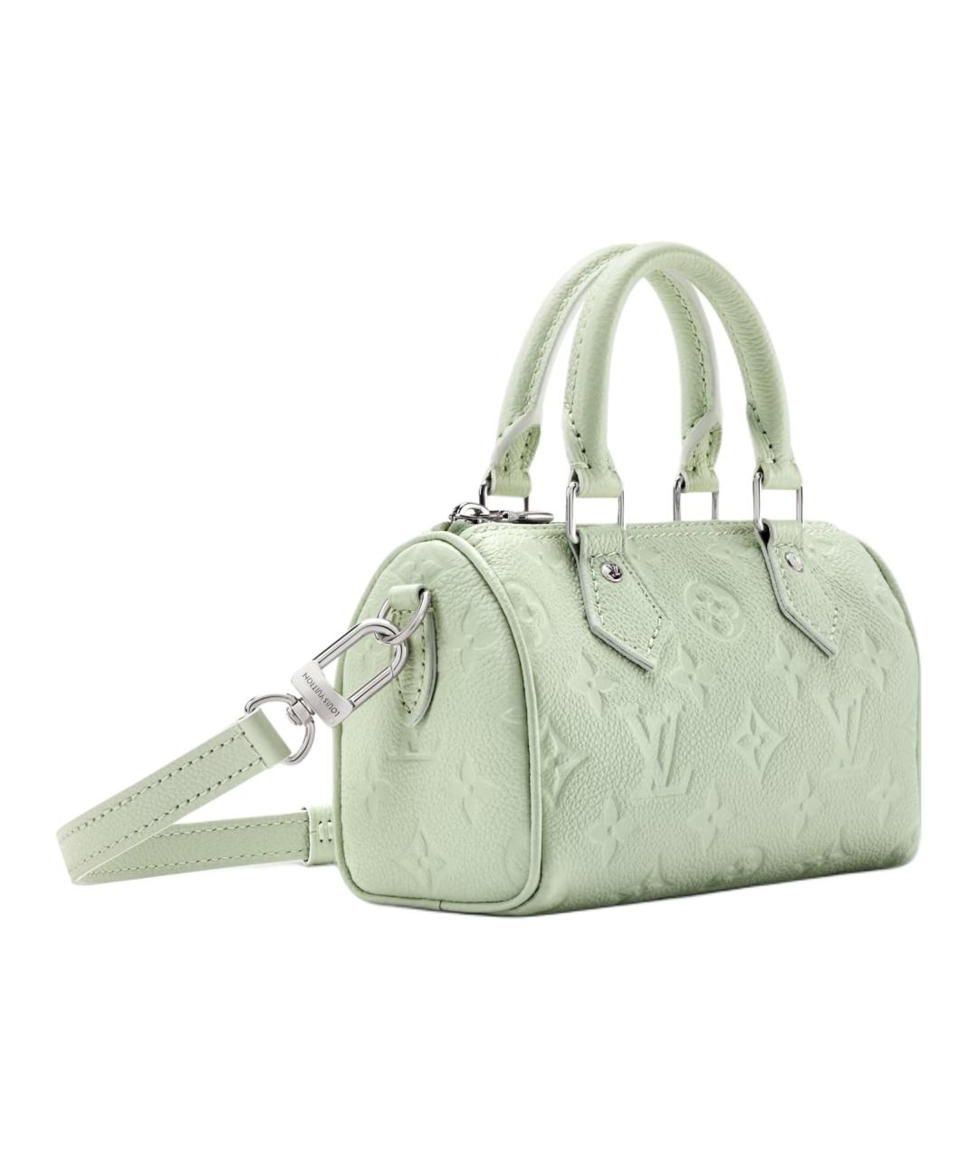 LOUIS VUITTON Зеленая кожаная сумка с короткими ручками, фото 2