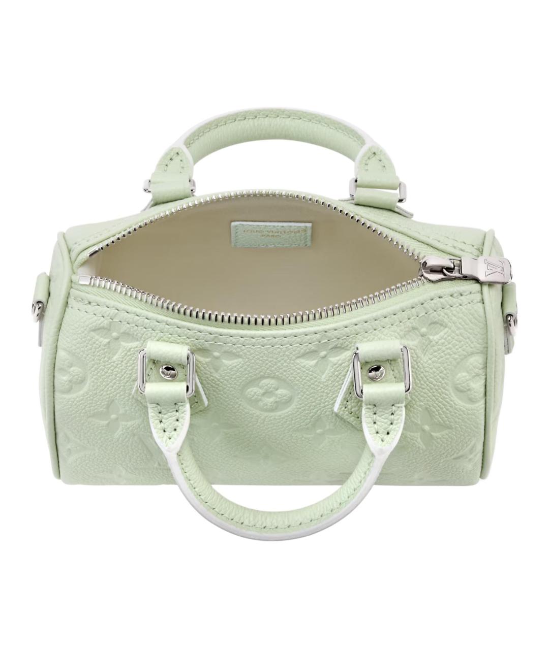 LOUIS VUITTON Зеленая кожаная сумка с короткими ручками, фото 4