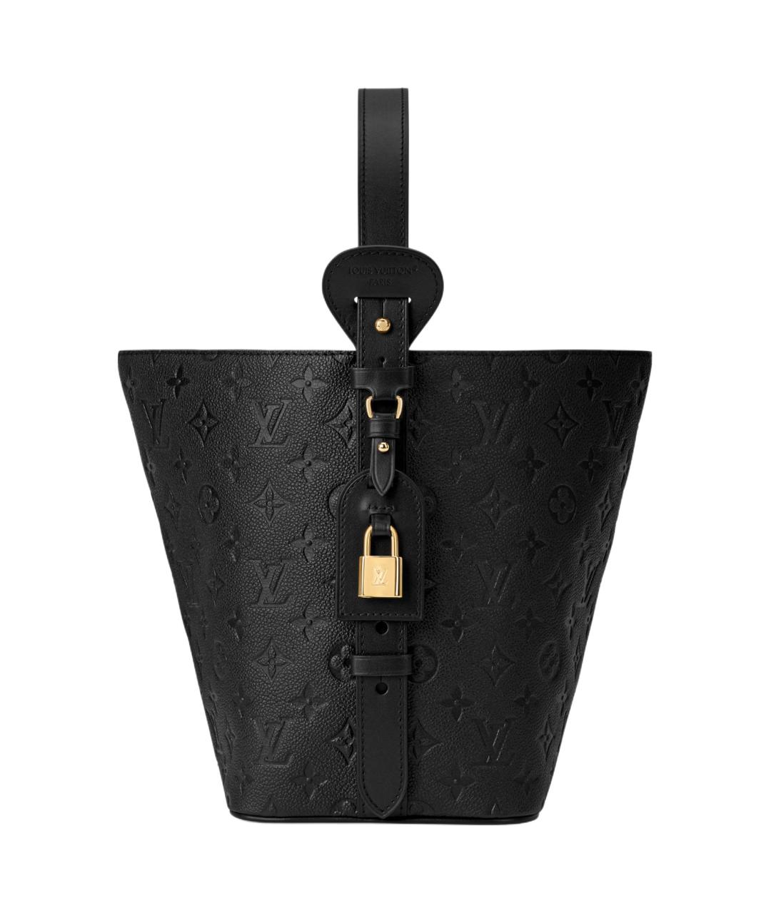 LOUIS VUITTON Черная кожаная сумка через плечо, фото 3