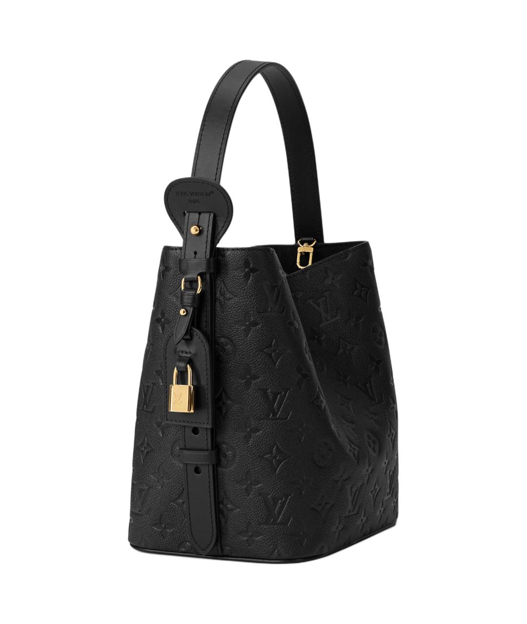 LOUIS VUITTON Черная кожаная сумка через плечо, фото 2