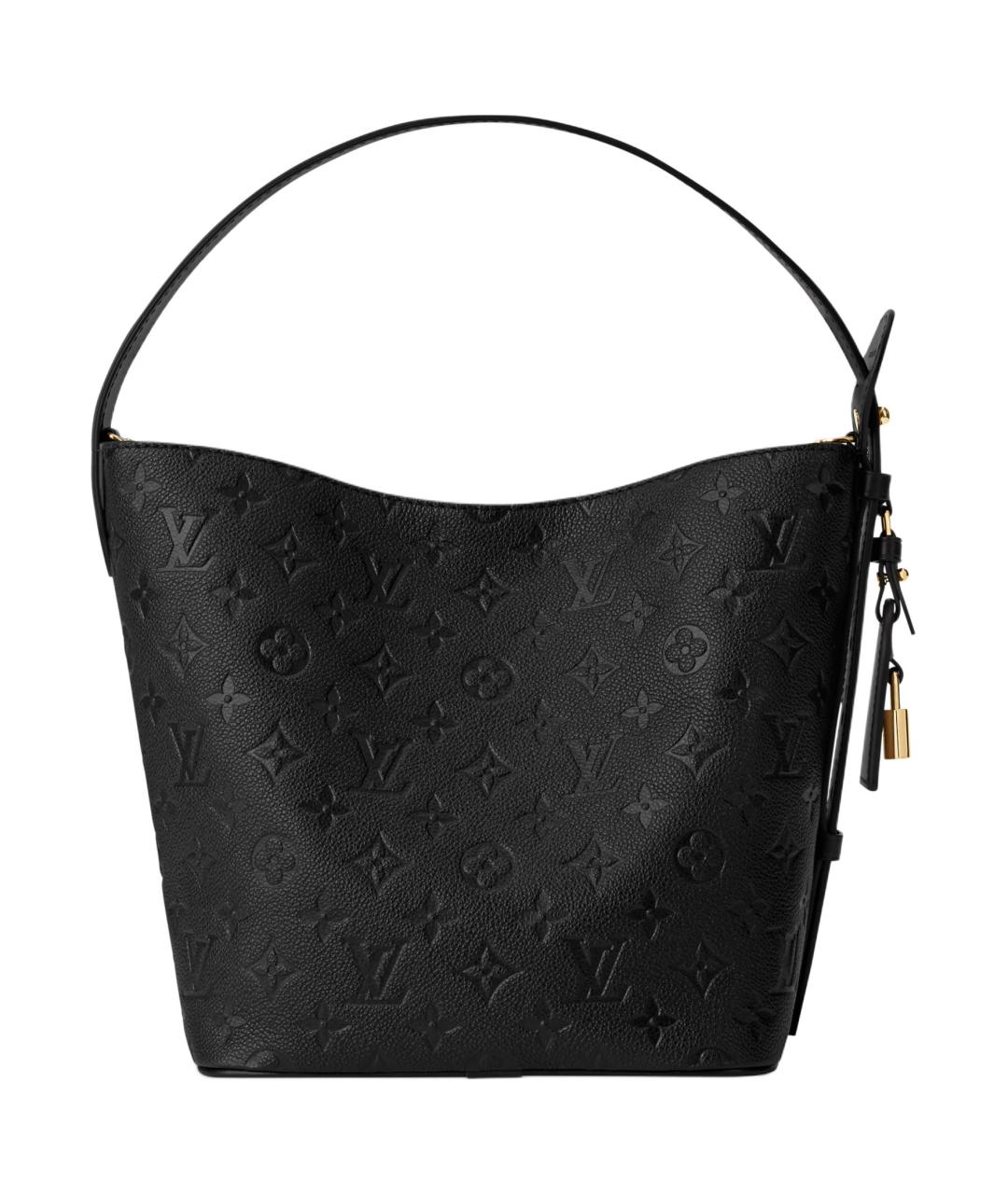 LOUIS VUITTON Черная кожаная сумка через плечо, фото 4